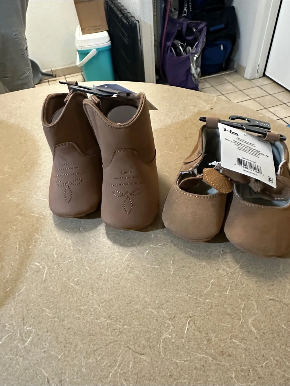 Carter's Brown Baby Walker Shoes - Moccasin Style